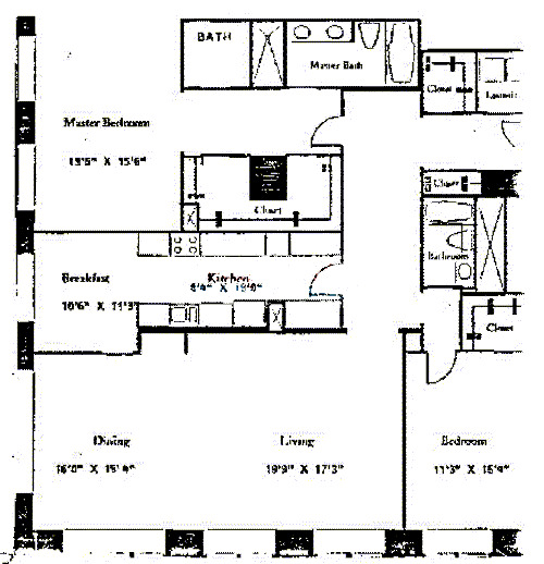 161 E Chicago Floorplan - E Tier